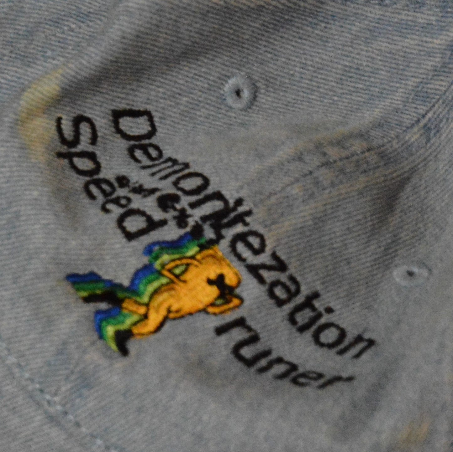 Demonetization Speedrunner Hat (Embroidered Denim)