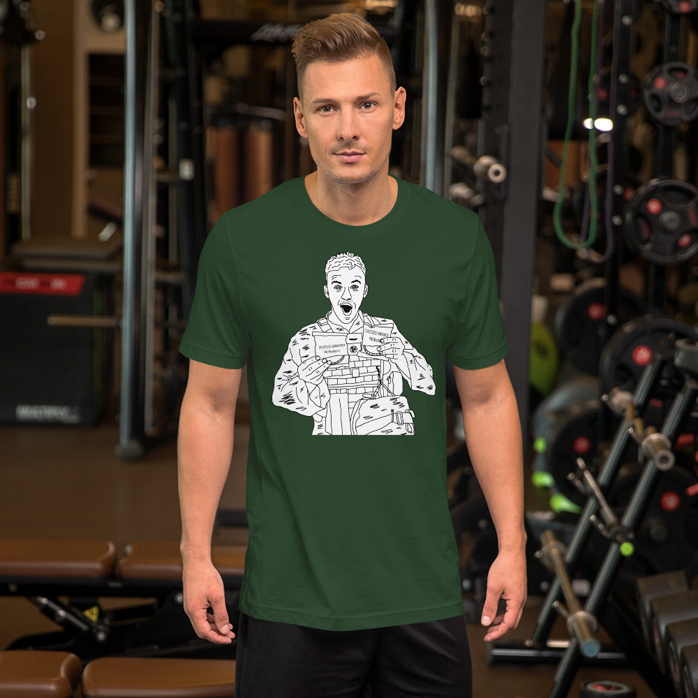 Wojak Marine EXTATIC about Crustless PB and J T-Shirt