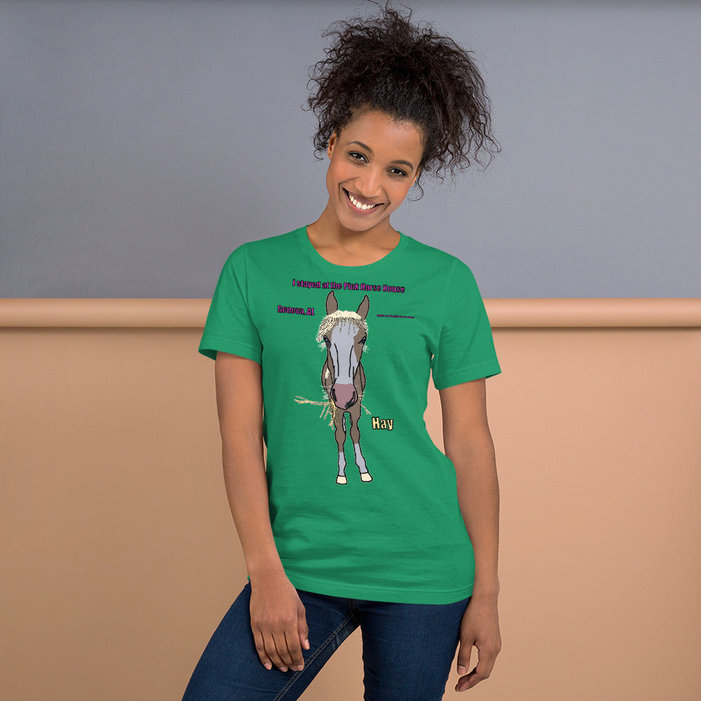 Pink Horse House Shirt (Teal Version)